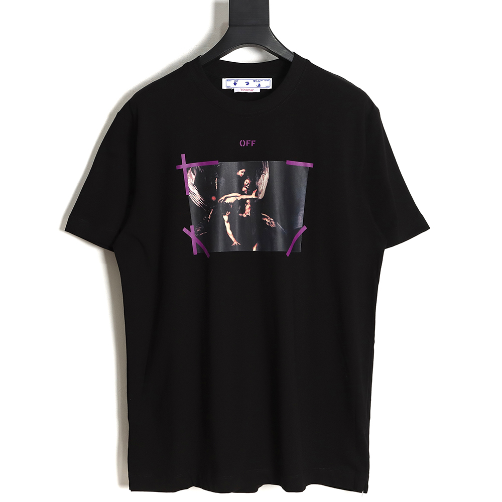 OFF-WHITE OW Religious Madonna oil painting short-sleeved T-shirt