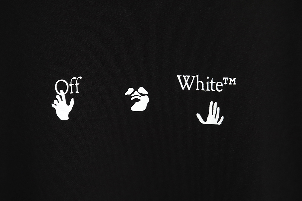 OFF-WHITE OW Red Gray Dissolving Gradient Short Sleeve T-Shirt