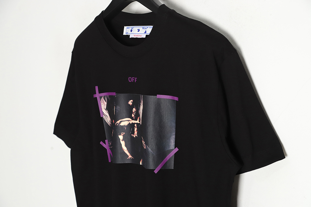 OFF-WHITE OW Religious Madonna oil painting short-sleeved T-shirt