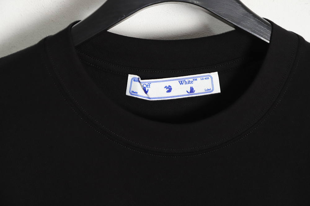 OFF-WHITE OW Red Gray Dissolving Gradient Short Sleeve T-Shirt