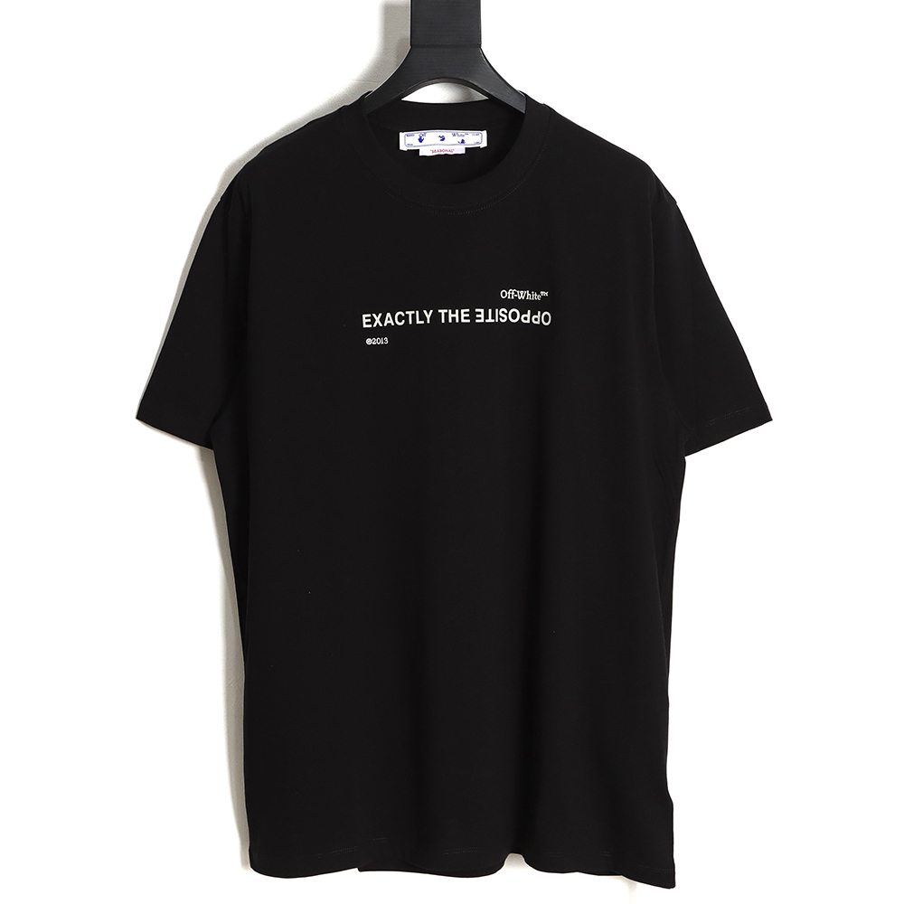 OFF-WHITE OW reverse lettering slogan short-sleeved T-shirt