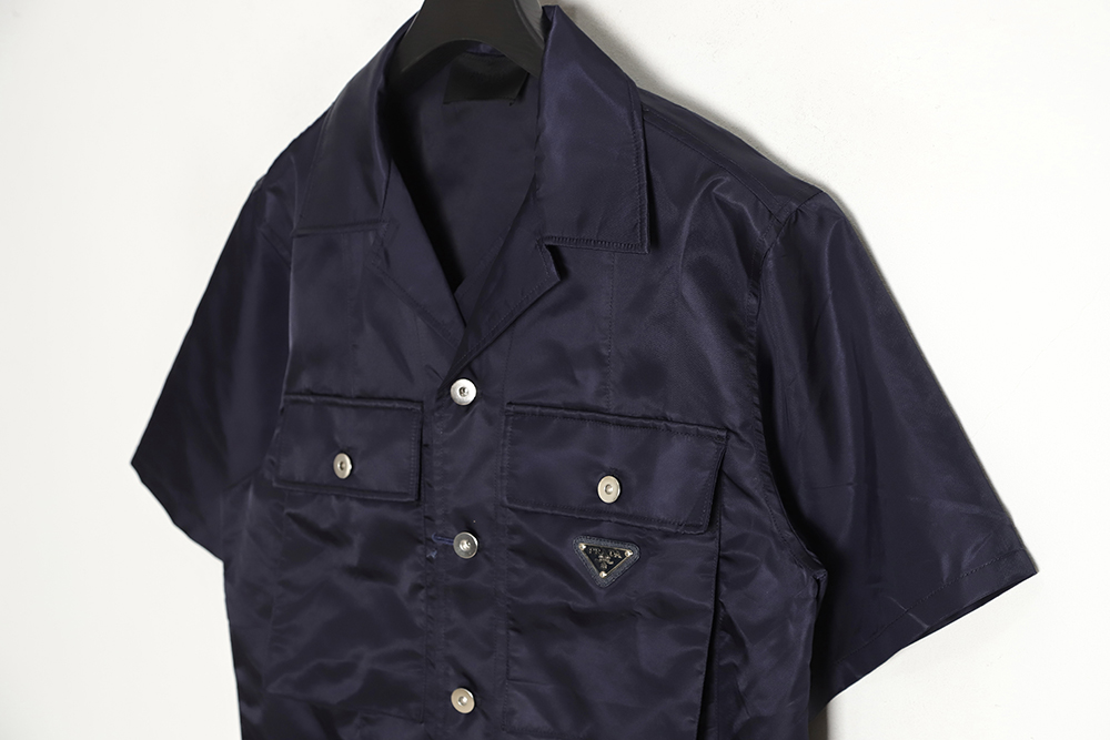 PRADA PRD 23SS Re-Nylon Double Pocket Short Sleeve Shirt