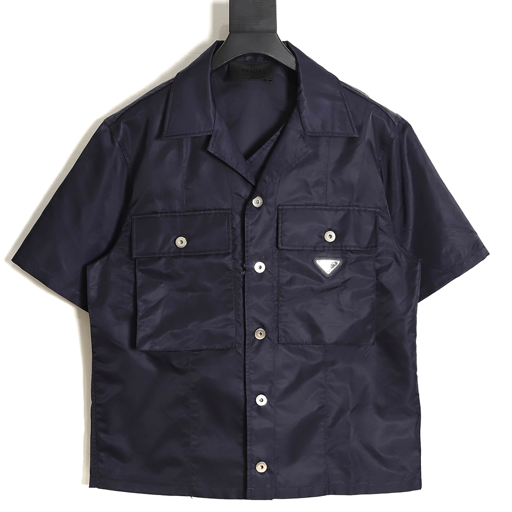 PRADA PRD 23SS Re-Nylon Double Pocket Short Sleeve Shirt,Prada