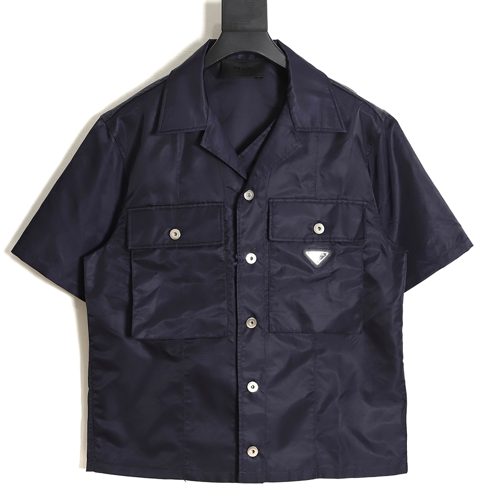 PRADA PRD 23SS Re-Nylon Double Pocket Short Sleeve Shirt
