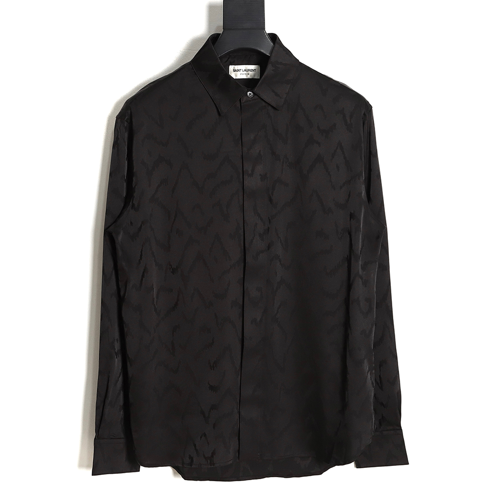 Saint Lauren Paris slp Saint Laurent 23SS printed jacquard silk shirt