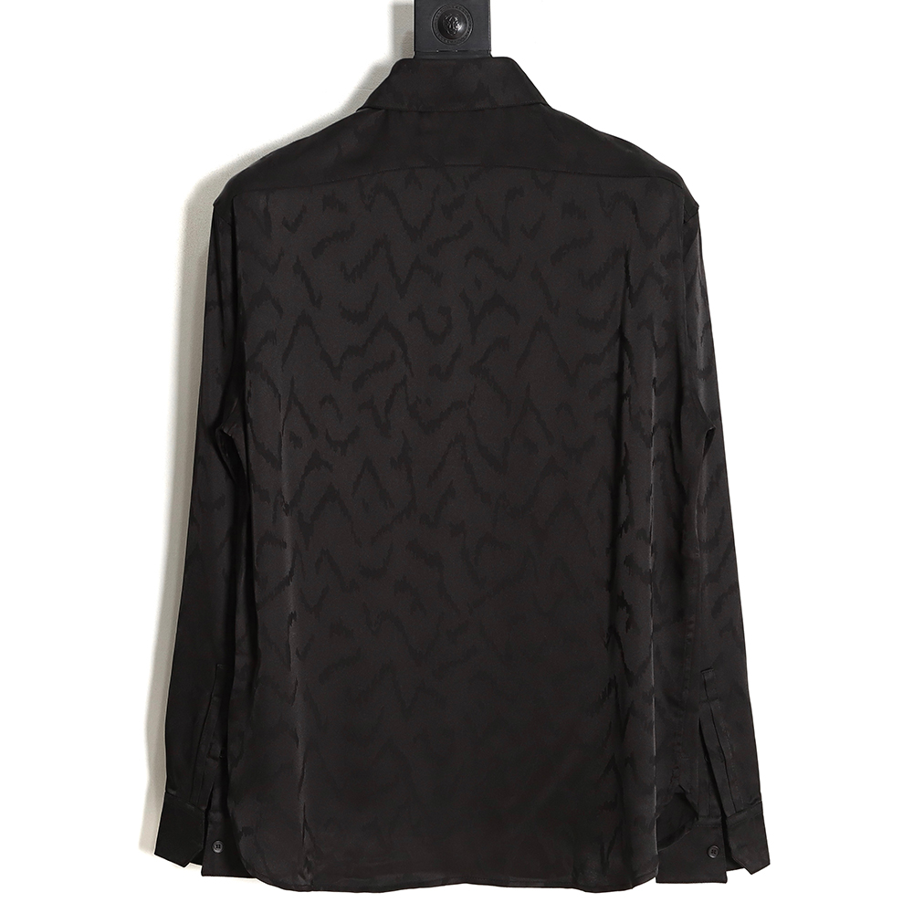 Saint Lauren Paris slp Saint Laurent 23SS printed jacquard silk shirt