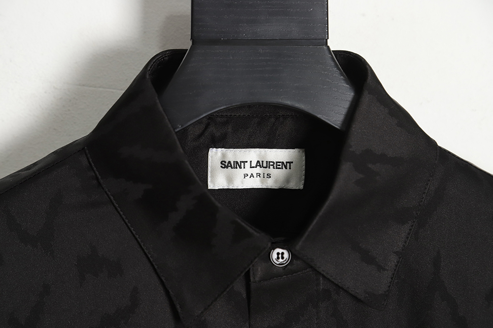 Saint Lauren Paris slp Saint Laurent 23SS printed jacquard silk shirt