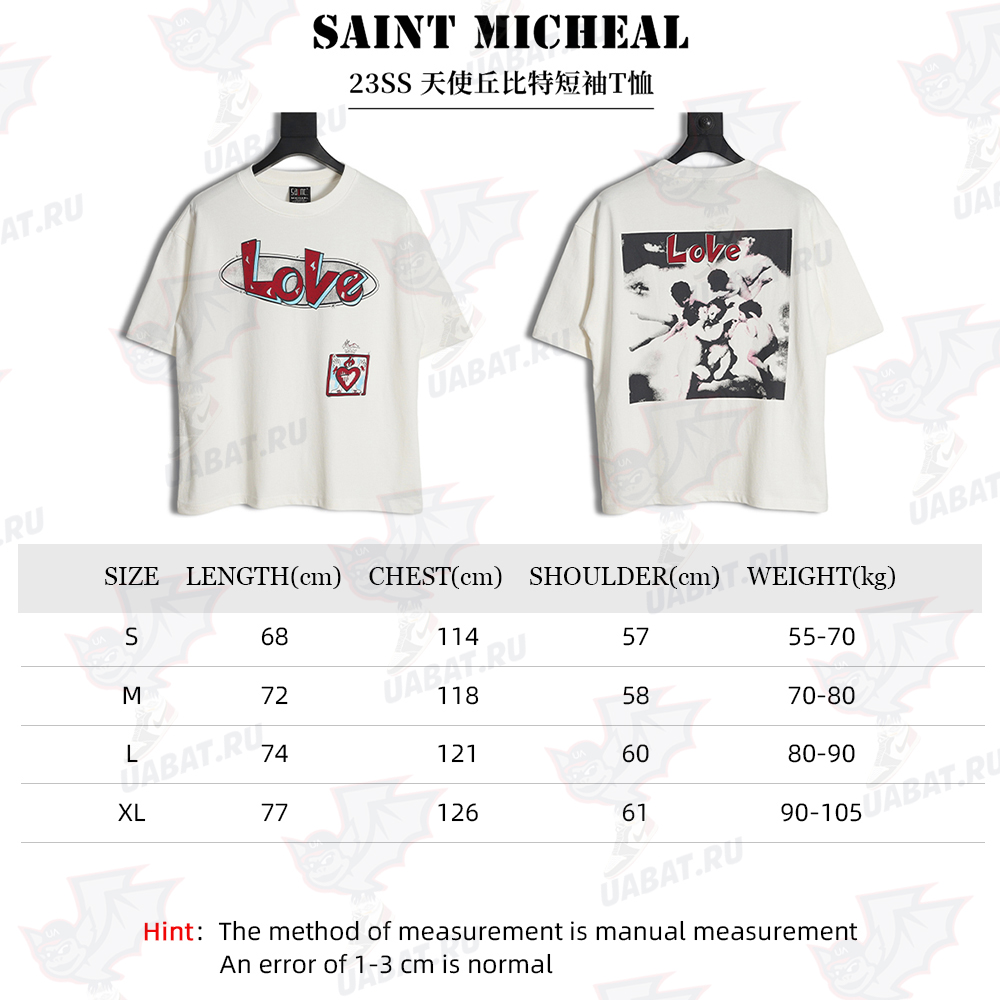 Saint Micheal 23SS Angel Cupid Short Sleeve T-Shirt