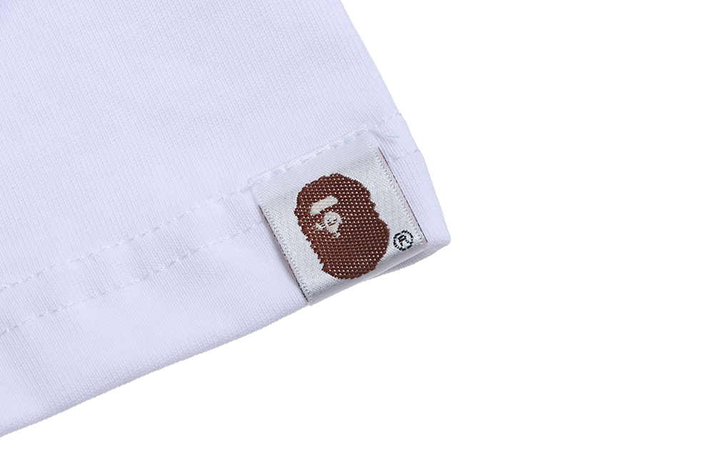 BAPE reverse ape head letter print short sleeve TSK1