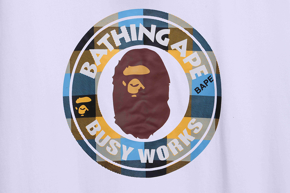 BAPE ape head stamp print short sleeves