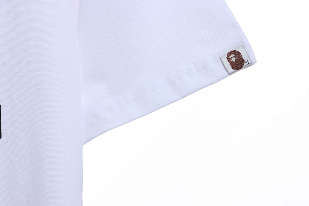 BAPE reverse ape head letter print short sleeve TSK1