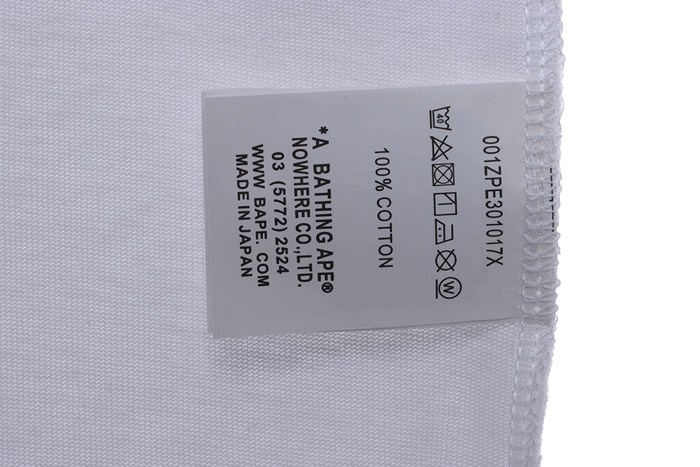 BAPE reverse ape head letter print short sleeve TSK1