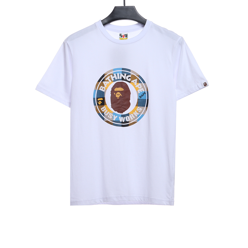 BAPE ape head stamp print short sleeves