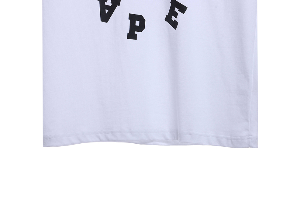 BAPE reverse ape head letter print short sleeve TSK1