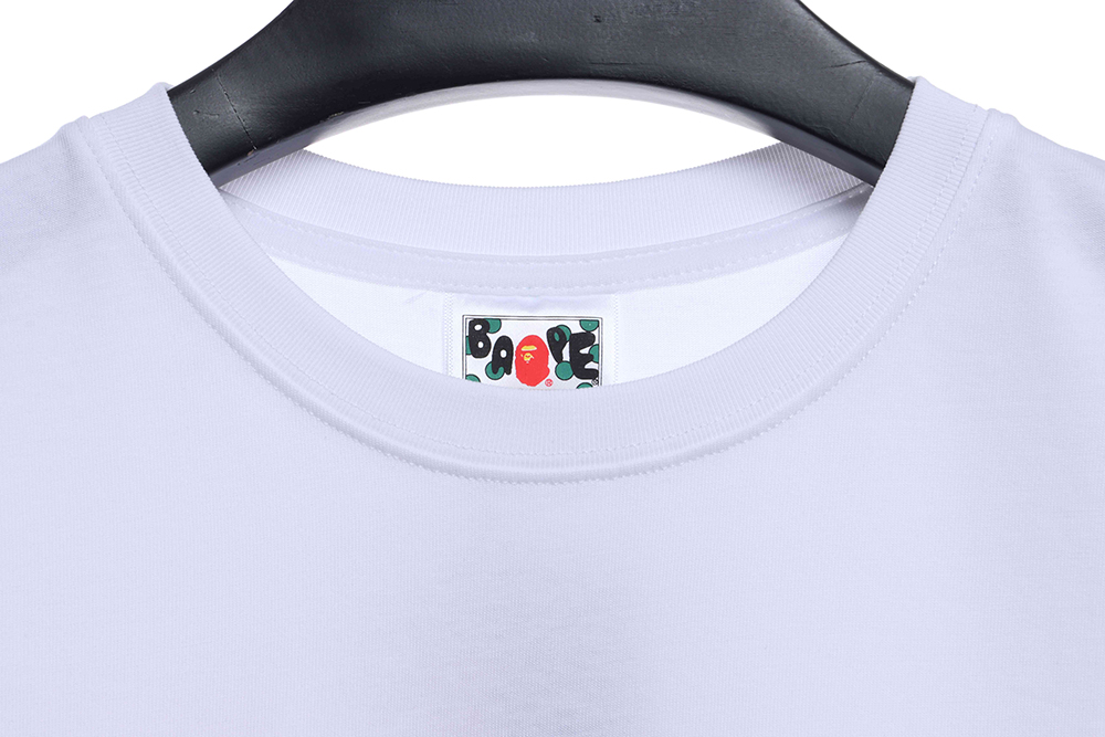BAPE reverse ape head letter print short sleeve TSK1