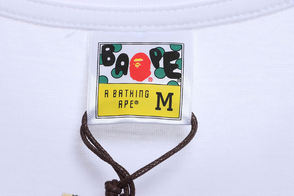 BAPE reverse ape head letter print short sleeve TSK1