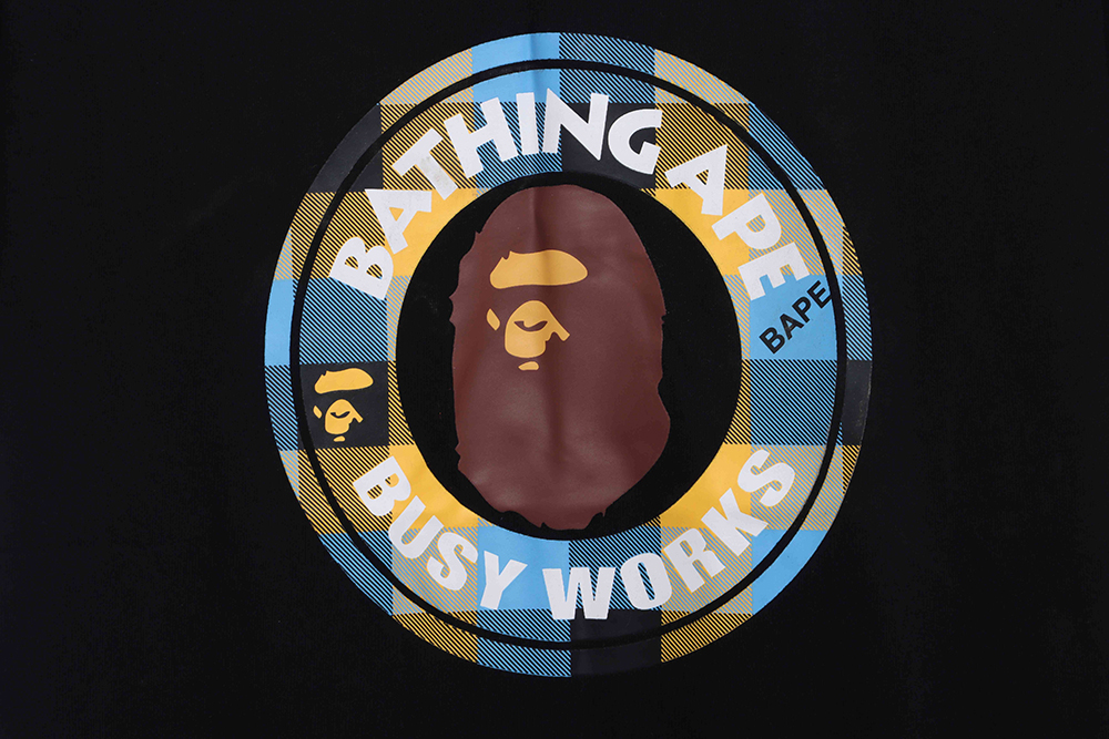 BAPE ape head stamp print short sleeve TSK1