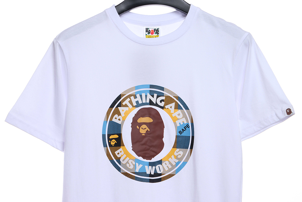 BAPE ape head stamp print short sleeves