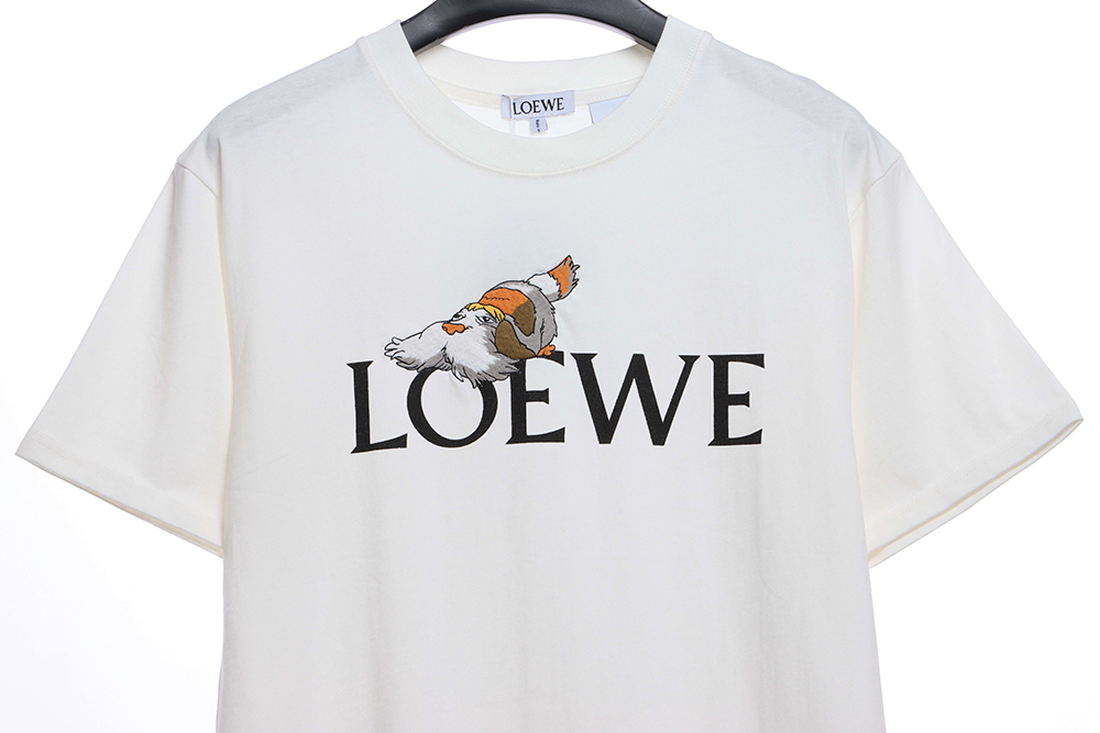 Loewe joint Hal cartoon embroidery short sleeves