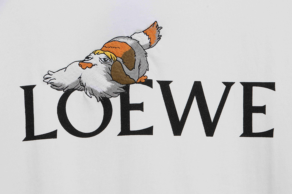 Loewe joint Hal cartoon embroidery short sleeves