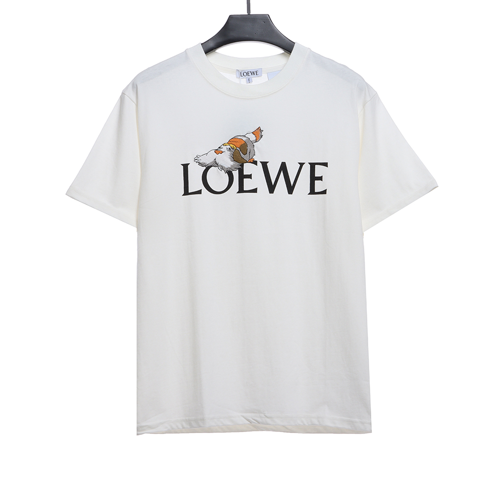 Loewe joint Hal cartoon embroidery short sleeves