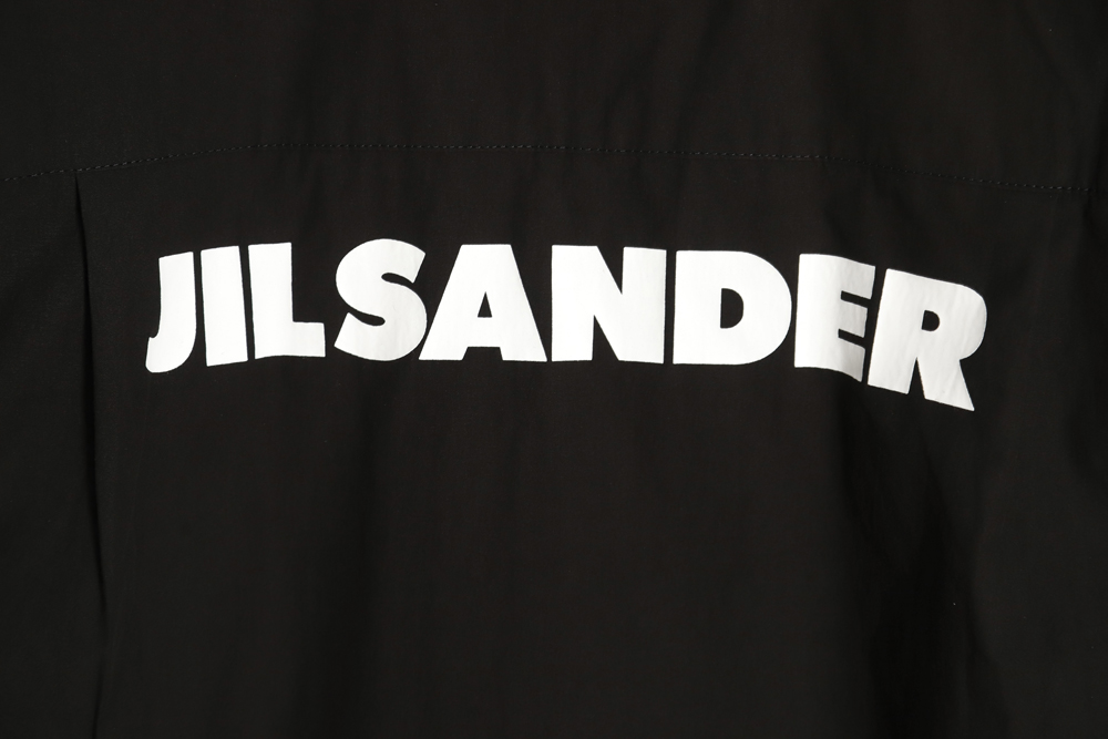 JIL SANDER 23SS back printed lapel short-sleeved shirt TSK2