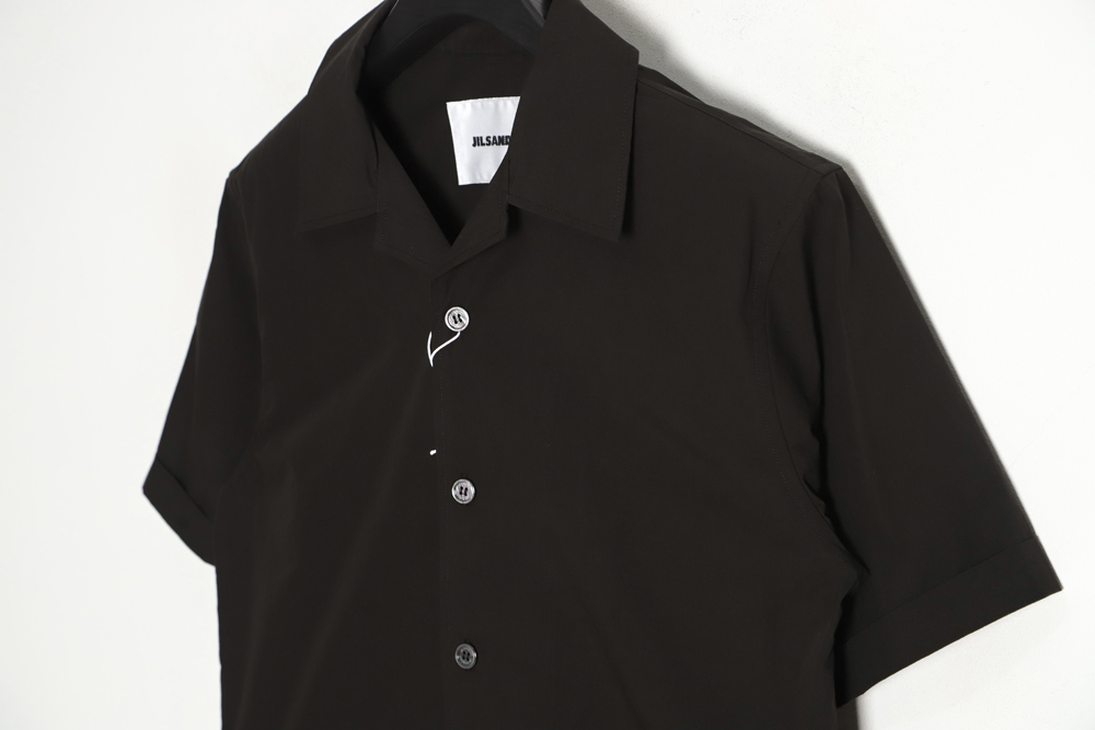 JIL SANDER 23SS back printed lapel short-sleeved shirt TSK2