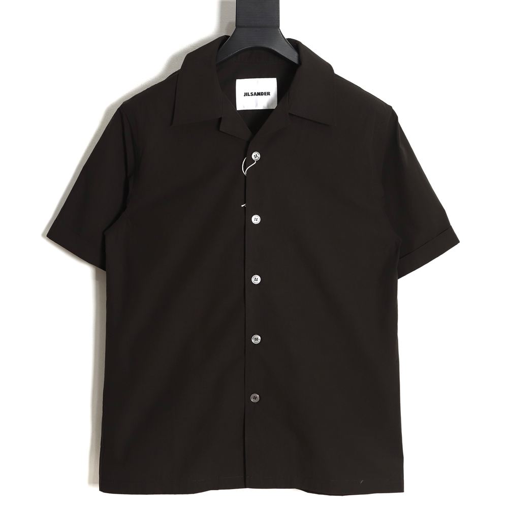 JIL SANDER 23SS back printed lapel short-sleeved shirt TSK2