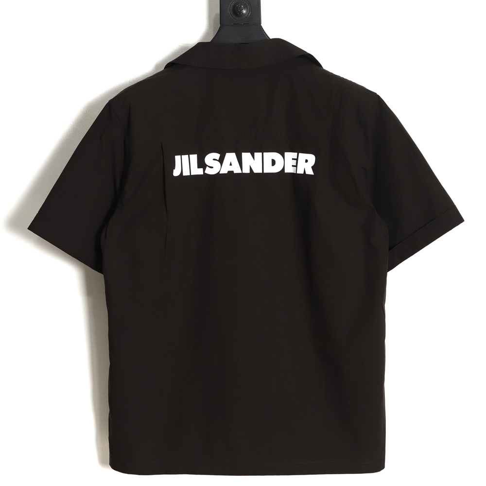 JIL SANDER 23SS back printed lapel short-sleeved shirt TSK2