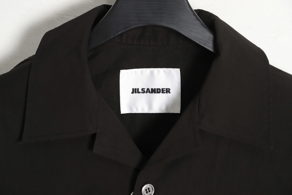 JIL SANDER 23SS back printed lapel short-sleeved shirt TSK2