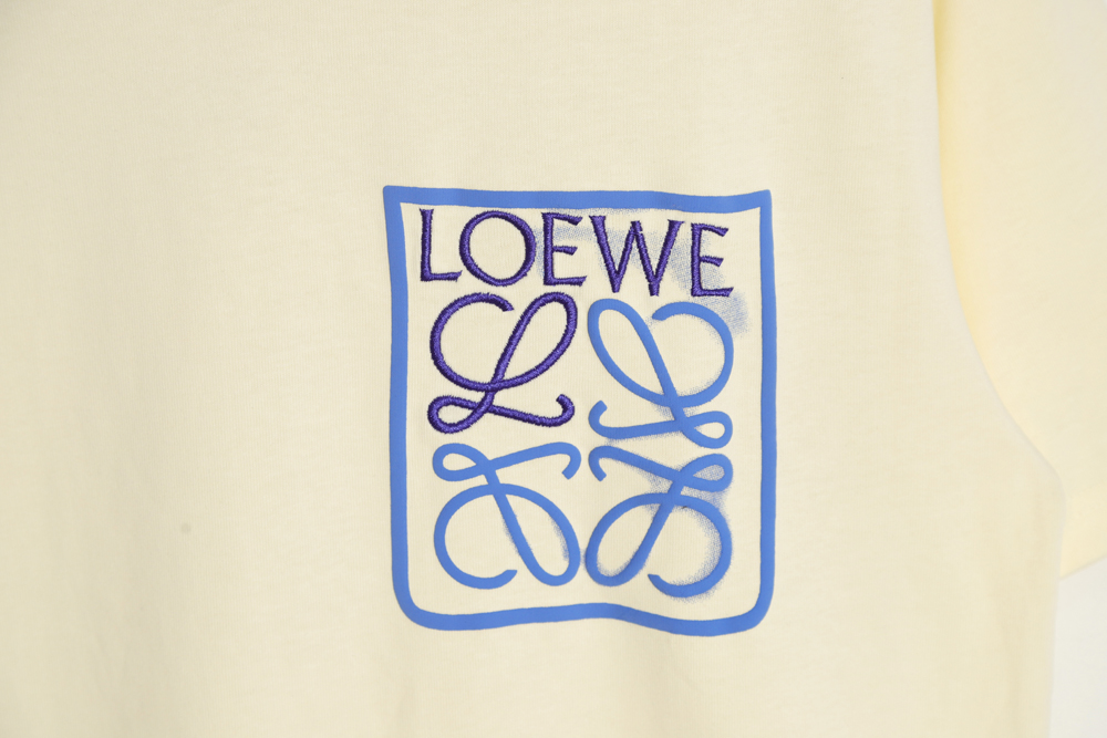 Loewe Luo Yiwei foam embroidery fake pocket short-sleeved T-shirt