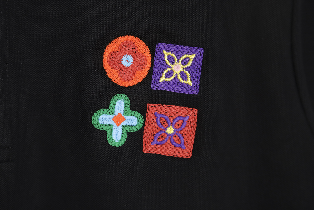 Louis Vuitton LV Louis Vuitton 23SS color logo embroidery badge POLO shirt short sleeve TSK1
