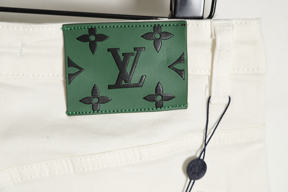 Louis Vuitton Louis Vuitton 23ss back green toothbrush embroidered logo jeans