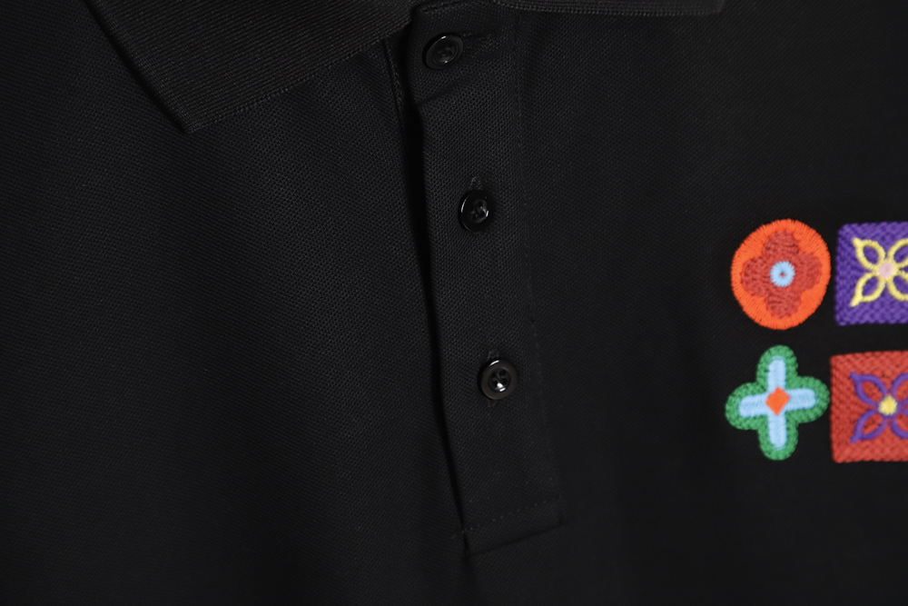 Louis Vuitton LV Louis Vuitton 23SS color logo embroidery badge POLO shirt short sleeve TSK1