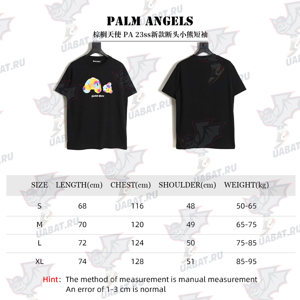 PALM ANGELS Palm Angel 23ss new decapitated bear short sleeve TSK1