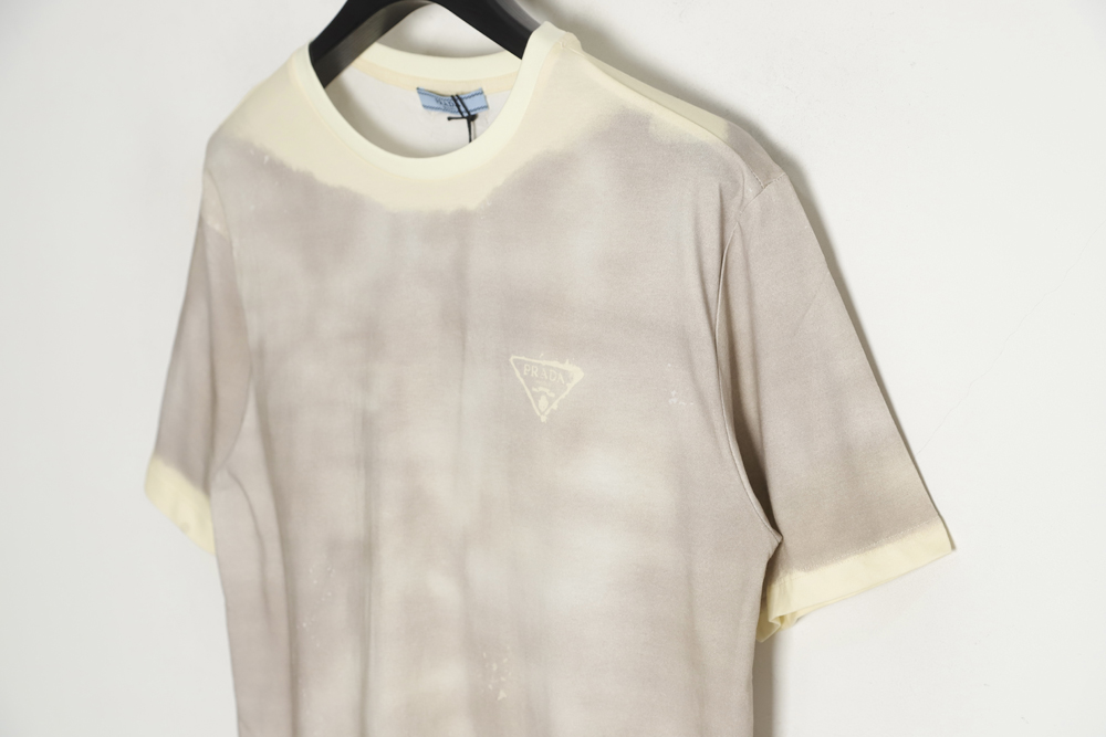 Prada Prada 23ss irregular tie-dye element short sleeves