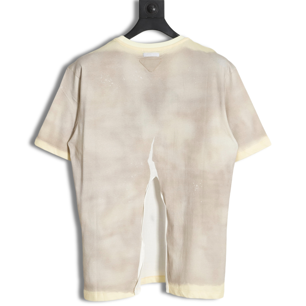 Prada Prada 23ss irregular tie-dye element short sleeves