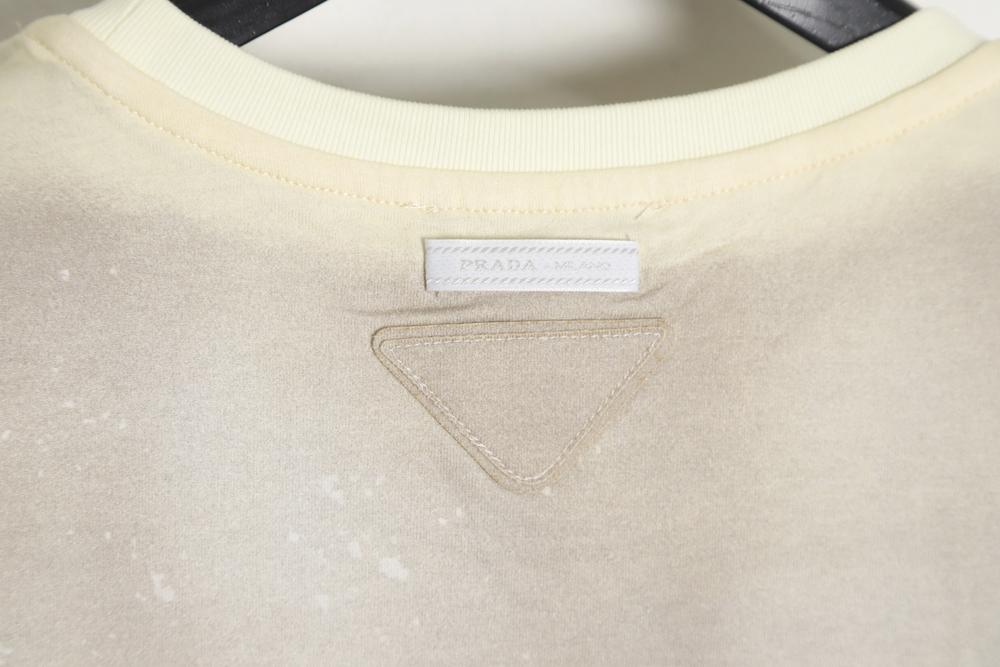 Prada Prada 23ss irregular tie-dye element short sleeves