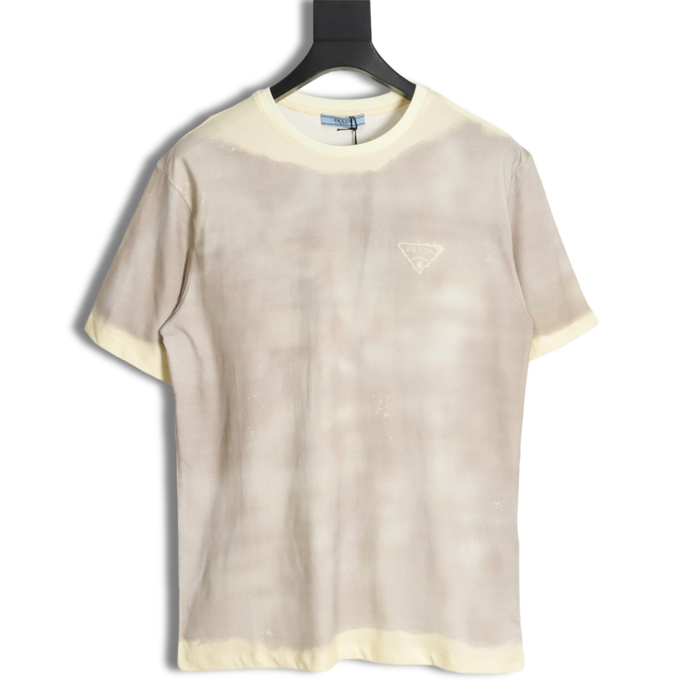 Prada Prada 23ss irregular tie-dye element short sleeves