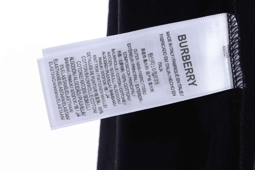 Burberry Plaid Sleeve Panel Short Sleeves