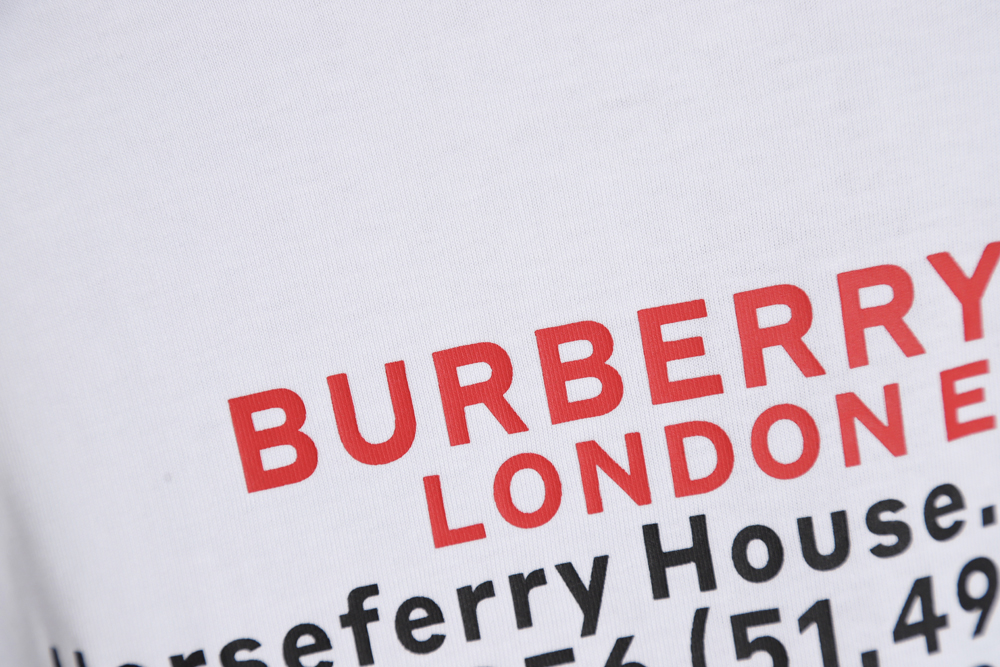 Burberry Burberry longitude and latitude letter print short-sleeved T-shirt