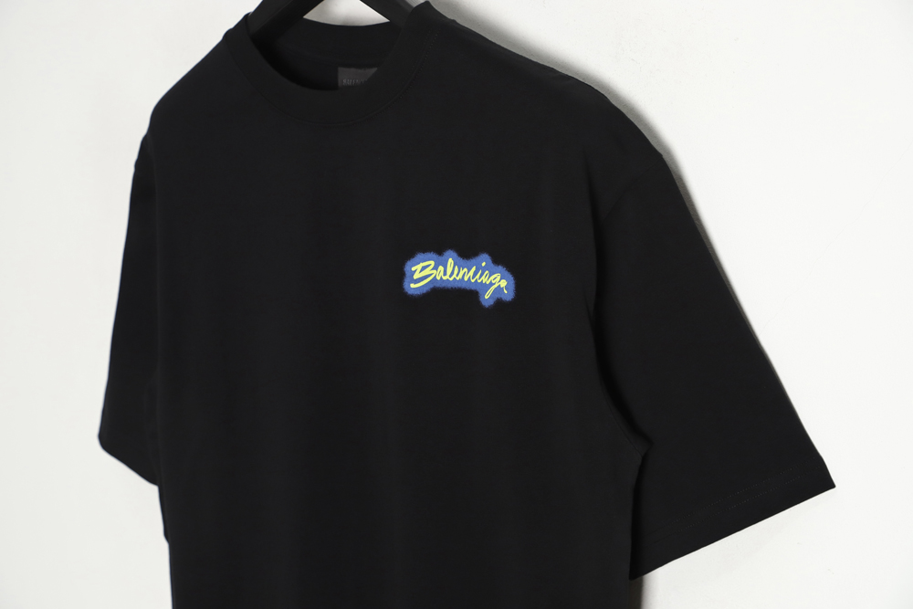 Balenciaga Balenciaga BLCG inkjet cursive letter printing short-sleeved T-shirt