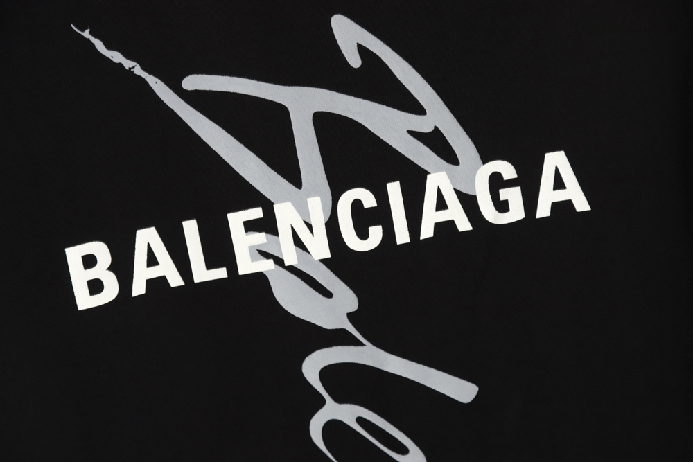 Balenciaga Balenciaga BLCG cursive letter printing short-sleeved T-shirt TSK1