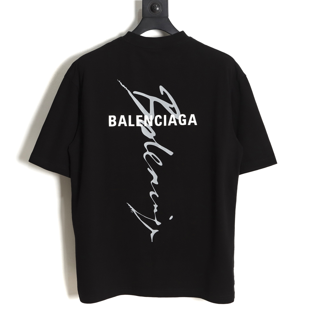 Balenciaga Balenciaga BLCG cursive letter printing short-sleeved T-shirt TSK1