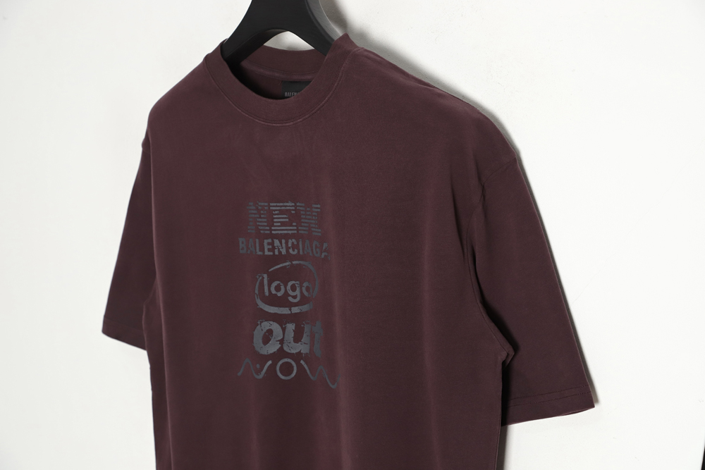 Balenciaga Balenciaga BLCG reflective texture letter print short-sleeved T-shirt
