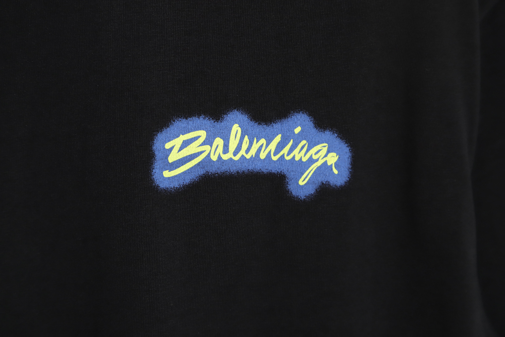 Balenciaga Balenciaga BLCG inkjet cursive letter printing short-sleeved T-shirt