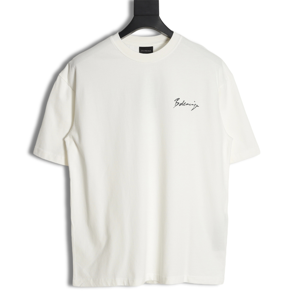 Balenciaga Balenciaga BLCG cursive letter printing short-sleeved T ...