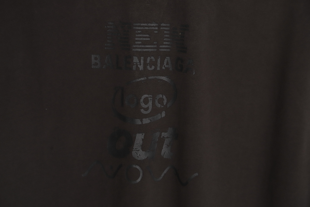 Balenciaga Balenciaga BLCG reflective texture letter print short-sleeved T-shirt TSK1