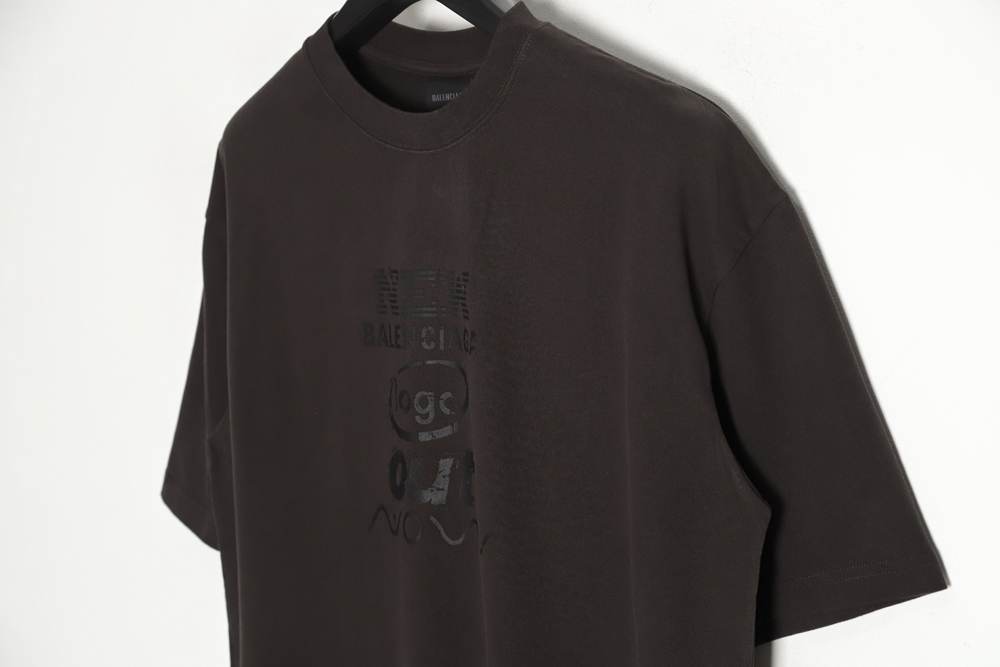 Balenciaga Balenciaga BLCG reflective texture letter print short-sleeved T-shirt TSK1