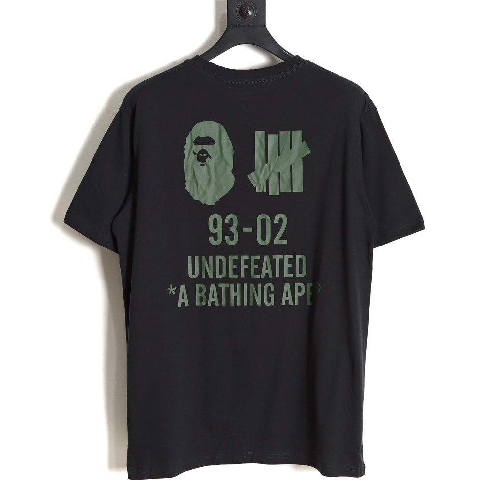 BAPE x undefeated ape head UDF joint Velcro short-sleeved T-shirt TSK1